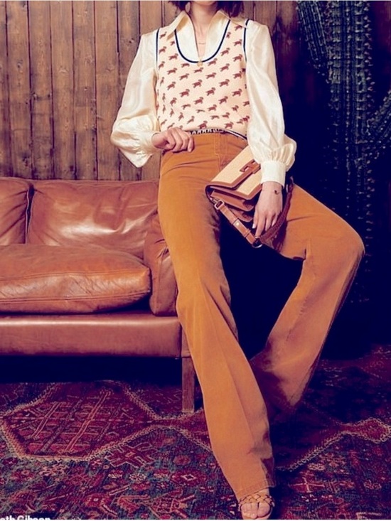 Sezane Pants - Sezane Pantalon Ferdinand Velours Mıel NWT